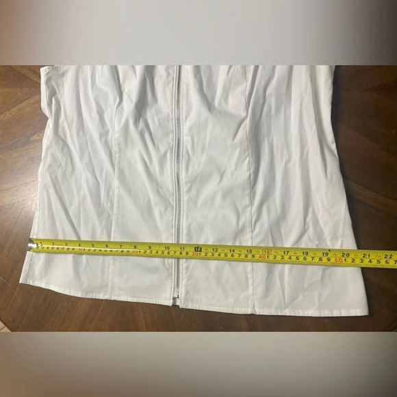 Michael Michael Kors White Zip Up Vest Office Size Large Lightweight NWT - Picture 5 of 12